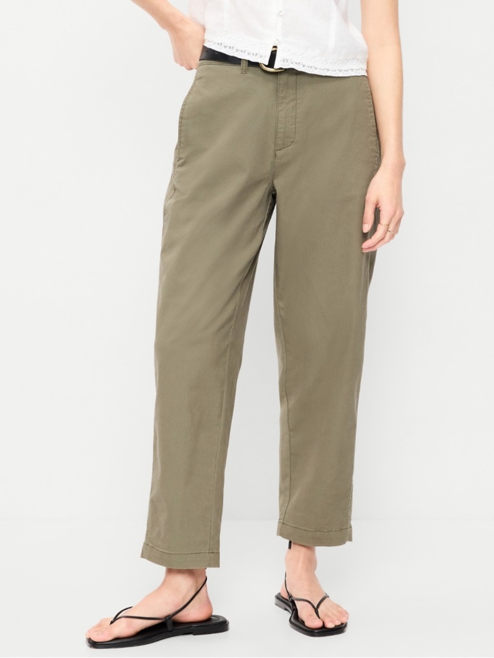 Old Navy Olive Straight-Leg Pants